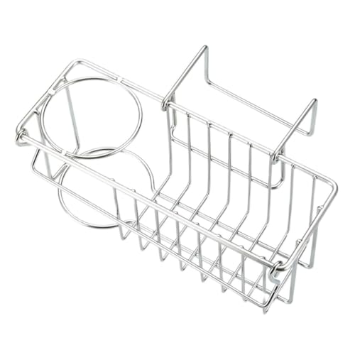 MUCKLILY Küchenspüle Schwammhalter aus Tragbarer Organizer mit Großem Stauraum für Küchenutensilien zu Installieren und Leicht zu Reinigen für Spüle von MUCKLILY