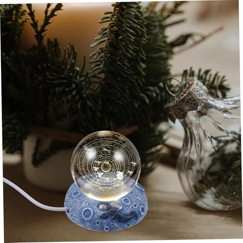 MUCKLILY LED Beleuchteter Kristallkugel Ständer USB Betrieben Leichter Nachtlicht Sockel für Glas und Acrylkugeln Dekorativer Display Halter für Schreibtisch und Regal Langlebige von MUCKLILY
