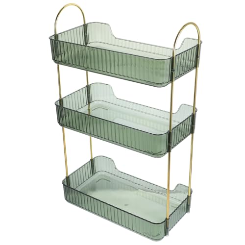 MUCKLILY Lagiger Badezimmer Organizer Transparenter Kosmetik Organizer für Waschbecken Stehendes Regal zur Aufbewahrung von Toilettenartikeln für Übersichtliche Arbeitsplatten und von MUCKLILY