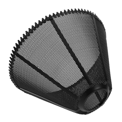 MUCKLILY Lampenschirm Ersatz Hängelampe Retro Industrie Design Metall Lampenschirm mit Guter Wärmeableitung Einfache Installation für Esszimmer und Wohnzimmer Trapezförmig Schwarz von MUCKLILY