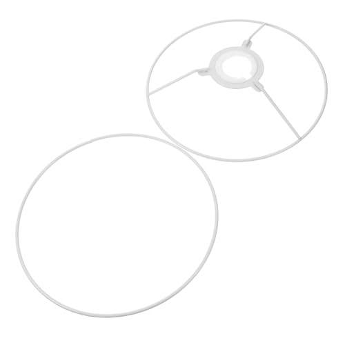 MUCKLILY Lampenschirmring aus Hochwertigem Metall Stabiler Lampenschirmrahmen für DIY Steh Kristalllampen Vielseitig Einsetzbar für Kronleuchter und Moderne Tischlampen von MUCKLILY