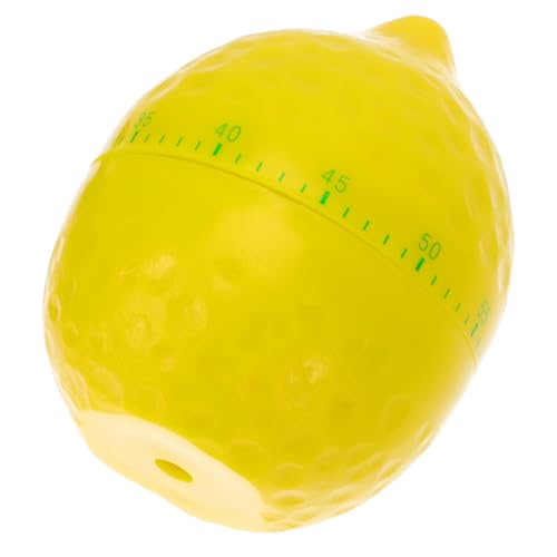 MUCKLILY Mechanischer Küchentimer in Zitronenform Kunststoff Kurzzeitmesser mit Lautstarkem Alarm Praktischer Küchenhelfer für Kochen Backen Zeitmanagement und Countdown Timer von MUCKLILY