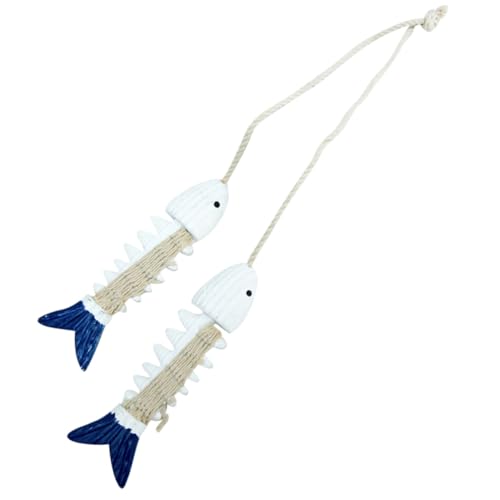 MUCKLILY Mediterraner Holz-Fisch Raffhalter für Vorhänge Dekorative Gardinenhalterung aus Holz Eleganter Gardinen-kordelhalter Geeignet für Verschiedene Vorhangstärken Schont Wand und Hält von MUCKLILY