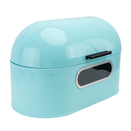 MUCKLILY Metall Brotbox mit Sichtfenster Kompakt und Platzsparend Multifunktionale Aufbewahrungsbox für Brot Snacks und Küchenutensilien Langlebig und Robust Haushaltsgeeignet von MUCKLILY