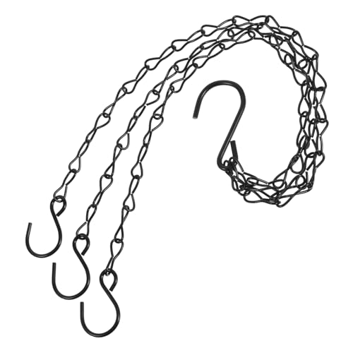 MUCKLILY Metall hängekette mit Haken Schwarz Stabile Ersatzkette für Blumentopf Aufhänger Vielseitig für Garten Vogelhaus Laterne Pflanzkorb von MUCKLILY