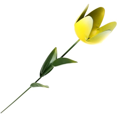 MUCKLILY Metallblumen Gartendeko Wetterfest Lebensechte Tulpen Gartenstecker Außen für Garten und Dekorative Metallblüte Gelb Langlebig Kreative Außen Dekoration MUCKLILY Metallblumen Gartendeko Wetterfest Lebensechte Tulpen Gartenstecker Außen für Garten und Dekorative Metallblüte Gelb Langlebig Kreative Außen Dekoration von MUCKLILY