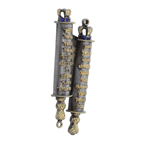 MUCKLILY Mezuzah mit Segensrolle Jüdisches Dekorative Haussegnung Einzigartiges Religiöses für Persönlichen Tiefgrau mit Goldener von MUCKLILY