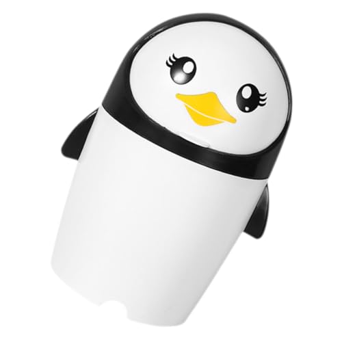MUCKLILY Mini Kunststoff mülleimer mit Klappdeckel Kleiner Pinguin Papierkorb Kompakter Tischabfalleimer für Büro Kinderzimmer Auto und Wohnzimmer Platzsparender Mini Abfalleimer aus MUCKLILY Mini Kunststoff mülleimer mit Klappdeckel Kleiner Pinguin Papierkorb Kompakter Tischabfalleimer für Büro Kinderzimmer Auto und Wohnzimmer Platzsparender Mini Abfalleimer aus von MUCKLILY