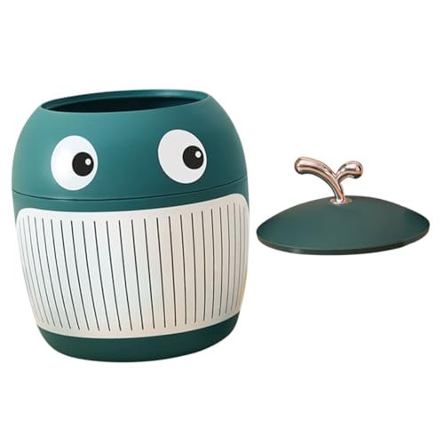 MUCKLILY Mini Mülleimer Tisch Abfalleimer Kompakter Desktop Papierkorb für Büro Schlafzimmer Badezimmer Praktischer Kleiner Abfalleimer mit Schlichtem Design Platzsparender Schreibtisch von MUCKLILY