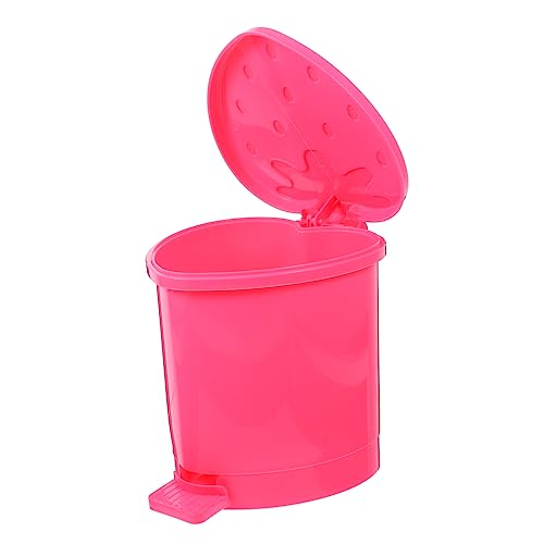 MUCKLILY Mini Mülleimer für Schreibtisch Kompakter Recycling Mülleimer mit Schwingdeckel für Büro und Zuhause Zufällige Farben Design Leicht zu Reinigen von MUCKLILY