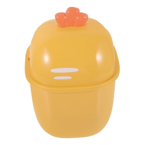MUCKLILY Mini Mülleimer mit Deckel Kunststoff Tischmülleimer für Schreibtisch Schlafzimmer Büro Kompakter Desktop Abfallbehälter Stilvoll und Langlebig in Gelb MUCKLILY Mini Mülleimer mit Deckel Kunststoff Tischmülleimer für Schreibtisch Schlafzimmer Büro Kompakter Desktop Abfallbehälter Stilvoll und Langlebig in Gelb von MUCKLILY