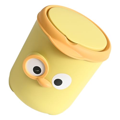MUCKLILY Mini Mülleimer mit Deckel Süßer Abfallbehälter für Schreibtisch für Büro Schlafzimmer Badezimmer Vielseitig Einsetzbar von MUCKLILY