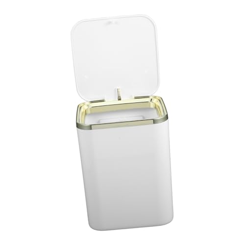 MUCKLILY Mülleimer mit Deckel Mini Abfalleimer für Schreibtisch Multifunktionale Aufbewahrungsbox Kleiner Desktop Mülleimer Platzsparend und Geruchsneutral für Büro von MUCKLILY