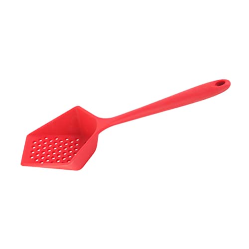 MUCKLILY Silikon Abseihlöffel mit Ergonomischem Griff Multifunktionale Küchenschaufel Hitzebeständig Leicht zu Reinigen für Zuhause und Restaurant von MUCKLILY
