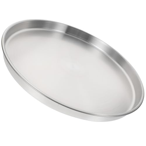 MUCKLILY Multifunktionales Edelstahl Tablett Silber rutschfeste Aufbewahrungsplatte für Schmuck und Lebensmittel Dekoratives Serviertablett für Haushalt und Desktop von MUCKLILY