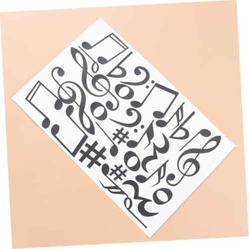 MUCKLILY Musiknoten Wandsticker PVC Selbstklebend für Klassenzimmer Klavierraum Dekoration Hintergrund Wandaufkleber Kreative Musikdekoration von MUCKLILY