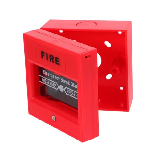 MUCKLILY Not aus alarmknopf Manuell Resetbar notrufschalter Rot für Traditionelle Systeme mit Schlüssel Reset Funktion Einfacher Bedienung Sofortige Brandwarnung von MUCKLILY