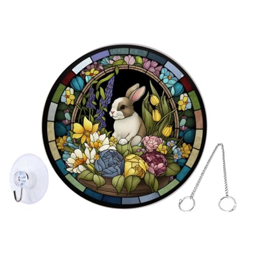 MUCKLILY Osterschmuck -willkommenskranz Osterkranz Für Die Haustür Osterpartydekorationen -türschild Osteranhänger Ostern-Kaninchen-Dekoration Hase Sonnenfänger -türkranz Glas Gemalt Acryl MUCKLILY Osterschmuck -willkommenskranz Osterkranz Für Die Haustür Osterpartydekorationen -türschild Osteranhänger Ostern-Kaninchen-Dekoration Hase Sonnenfänger -türkranz Glas Gemalt Acryl von MUCKLILY