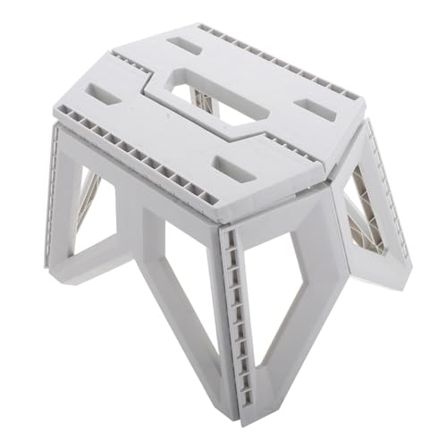 MUCKLILY Outdoor-klapphocker Tragbare Stühle, Klappbar Jagdstuhl Kleiner Tragbarer Stuhl Kleiner Klappstuhl Zusammenklappbare Hocker Für Erwachsene Tragbarer Leichter Stuhl Plastik Weiß von MUCKLILY