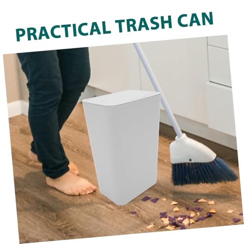 MUCKLILY Plastik Mülleimer mit Deckel Kompakter Haushaltsabfalleimer aus Langlebigem Kunststoff Tragbarer Müllbehälter für Küche Bad Schlafzimmer und Büro Stilvolles Design Einfach zu MUCKLILY Plastik Mülleimer mit Deckel Kompakter Haushaltsabfalleimer aus Langlebigem Kunststoff Tragbarer Müllbehälter für Küche Bad Schlafzimmer und Büro Stilvolles Design Einfach zu von MUCKLILY