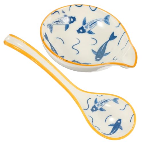 MUCKLILY Porzellan Löffelhalter Teilig mit Langem Griff Eleganter Suppenlöffel Ablage Multifunktionale Küchenaufbewahrung für Suppen Snacks und Tischdekoration MUCKLILY Porzellan Löffelhalter Teilig mit Langem Griff Eleganter Suppenlöffel Ablage Multifunktionale Küchenaufbewahrung für Suppen Snacks und Tischdekoration von MUCKLILY