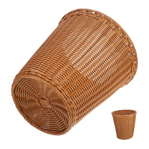 MUCKLILY Rattan Geflochtener Müllkorb ohne Deckel Robuster Haushalt Abfalleimer Vielseitiger Aufbewahrungskorb für Papier und Müll Stilvolles Design für Küche und Büro MUCKLILY Rattan Geflochtener Müllkorb ohne Deckel Robuster Haushalt Abfalleimer Vielseitiger Aufbewahrungskorb für Papier und Müll Stilvolles Design für Küche und Büro von MUCKLILY