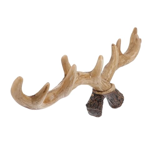 MUCKLILY Retro Antler Wandhaken Mittelgroß Robuster Wildgeweih Kleiderhaken für Jacken Hüte und Schlüssel Platzsparende Vintage Garderobe mit Dekorativem Flair für Flur Wohnzimmer und von MUCKLILY