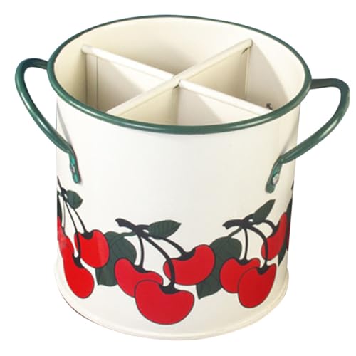 MUCKLILY Retro Küchenutensilienhalter mit Fächern Besteck Essstäbchen organizer Küchenaufbewahrungskorb mit Griffen für Zuhause Restaurant Hotel Praktischer Besteckbehälter MUCKLILY Retro Küchenutensilienhalter mit Fächern Besteck Essstäbchen organizer Küchenaufbewahrungskorb mit Griffen für Zuhause Restaurant Hotel Praktischer Besteckbehälter von MUCKLILY