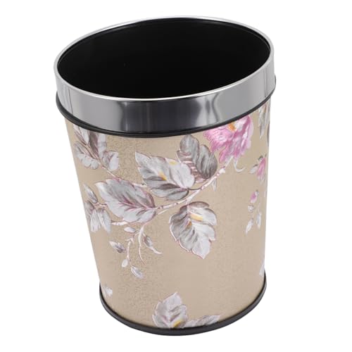 MUCKLILY Retro Mülleimer ohne Deckel Edelstahl mit Goldenem Ring Großer Haushalt Abfallbehälter Vielseitiger Müllcontainer für Küche Bad Wohnzimmer Langlebig und Geruchsneutral MUCKLILY Retro Mülleimer ohne Deckel Edelstahl mit Goldenem Ring Großer Haushalt Abfallbehälter Vielseitiger Müllcontainer für Küche Bad Wohnzimmer Langlebig und Geruchsneutral von MUCKLILY