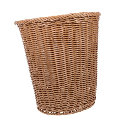 MUCKLILY Rostfreier mit Handgewebtem Rattan-design Robust und Platzsparend Vielseitiger Abfallkorb und Aufbewahrungskorb für Büro und Zuhause Braun MUCKLILY Rostfreier mit Handgewebtem Rattan-design Robust und Platzsparend Vielseitiger Abfallkorb und Aufbewahrungskorb für Büro und Zuhause Braun von MUCKLILY