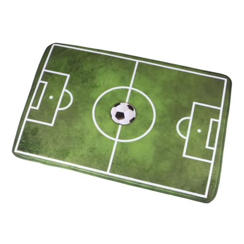 MUCKLILY Rutschfester Flanell Teppich Mini Fußballfeld Design Weicher Wohnzimmer Schlafzimmerbodenmatte Gemütliche Langlebige Kuschelmatte für Bad und Wohnbereich MUCKLILY Rutschfester Flanell Teppich Mini Fußballfeld Design Weicher Wohnzimmer Schlafzimmerbodenmatte Gemütliche Langlebige Kuschelmatte für Bad und Wohnbereich von MUCKLILY
