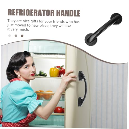 MUCKLILY Saugnapf Griff Groß Schwarz Bohrfreier Selbstklebender Duschgriff für Glas Schiebetüren Langlebiger Tragbarer Haltegriff für Badezimmer Küchen Kühlschranktüren von MUCKLILY