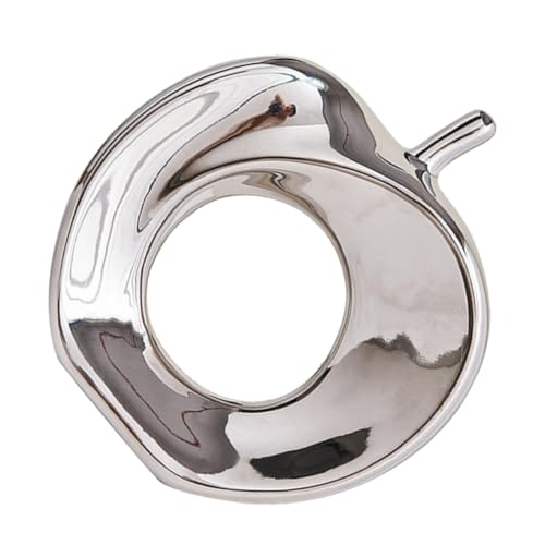 MUCKLILY Silberne Porzellan Apfel Dekofigur Handgefertigte Miniatur Tischdekoration Kreative Wohnaccessoires für Zuhause Einzigartige Kunstornamente für Wohnzimmer und Geschenkideen MUCKLILY Silberne Porzellan Apfel Dekofigur Handgefertigte Miniatur Tischdekoration Kreative Wohnaccessoires für Zuhause Einzigartige Kunstornamente für Wohnzimmer und Geschenkideen von MUCKLILY