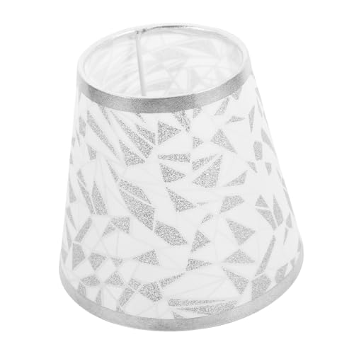 MUCKLILY Silberner Diamant Stoff Lampenschirm Wandleuchte und Pendelleuchte Lampenschirm Ersatz für Wohnzimmer Schlafzimmer Minimalistisches Design Transparente Abdeckung für Warme von MUCKLILY