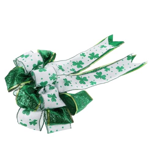 MUCKLILY St Patrick's Day Schleife Grünes Kleeblatt-Design Für Innen Und Außenbereich Für Irische Feste Und Partys Aus Weichem Und Flexibem Material von MUCKLILY