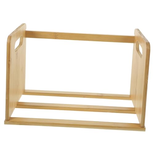 MUCKLILY Stabiler Holz Schallplattenständer und Desktop Bücherregal Praktischer Organizer für Vinylplatten und Bücher Glatte Oberfläche Platzsparend Langlebig für Schreibtisch und MUCKLILY Stabiler Holz Schallplattenständer und Desktop Bücherregal Praktischer Organizer für Vinylplatten und Bücher Glatte Oberfläche Platzsparend Langlebig für Schreibtisch und von MUCKLILY
