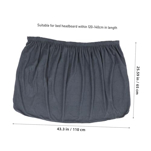 MUCKLILY Stretchbarer Bettkopfteilbezug aus Polyester für Kopfteil Elastische Schutzhülle Waschbar Weicher Dehnbarer Möbelprotektor für Doppelbetten Einsetzbar rutschfest von MUCKLILY