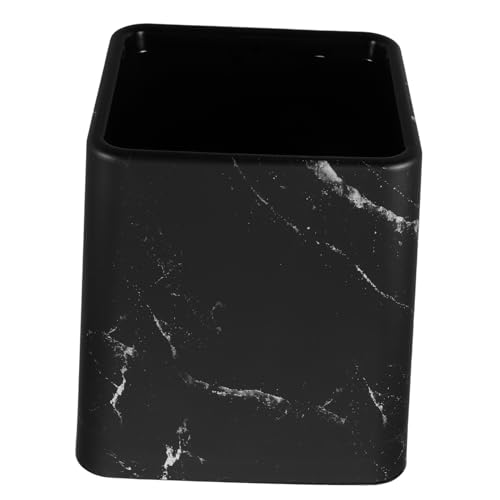 MUCKLILY Stylischer Mülleimer im Marmor Look Moderner Abfallkorb für Wohnzimmer Schlafzimmer Badezimmer und Robustes Design Einfache von MUCKLILY