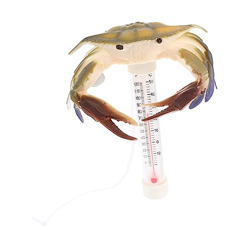 MUCKLILY Thermometer Krabbenthermometer Pool Schwimmendes Schwimmbadthermometer Pooltemperaturthermometer [Poolthermometer] Schwimmbad Requisite Sommer Poolthermometer Kunststoff von MUCKLILY