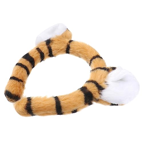 MUCKLILY Kopfbedeckung Tigerohr-Stirnband Tiger-Haarreifen Haar-Accessoire Für Damen Und Mädchen Tägliche Dekoration Und Party Kinder-Tiara von MUCKLILY