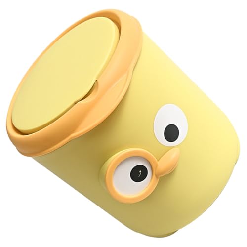 MUCKLILY Tischmülleimer mit Deckel Cartoon Desktop Abfalleimer Mini Mülleimer für Büro Schlafzimmer Küche Hygienisch Geruchsschutz und Einfache Entleerung Gelb MUCKLILY Tischmülleimer mit Deckel Cartoon Desktop Abfalleimer Mini Mülleimer für Büro Schlafzimmer Küche Hygienisch Geruchsschutz und Einfache Entleerung Gelb von MUCKLILY