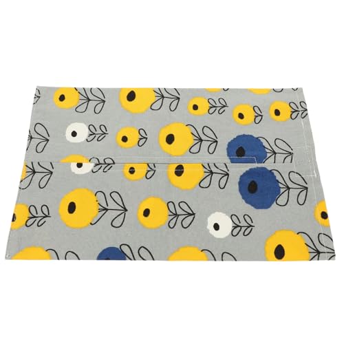 MUCKLILY Tissue Aufbewahrungsbox aus Baumwoll leinen mit Blumenmuster Kompakte Stilvolle Tücherbox für Zuhause Büro und Auto Praktische Tissue Hülle für Reibungsloses Entnehmen und von MUCKLILY