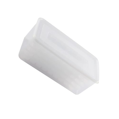 MUCKLILY Transparente Stapelbare Eiswürfelform mit Deckel Kreatives Design für Einfache Eisfreisetzung Bpa frei Geruchsisolierende Aufbewahrungsbox Platzsparend für Kühlschrank von MUCKLILY