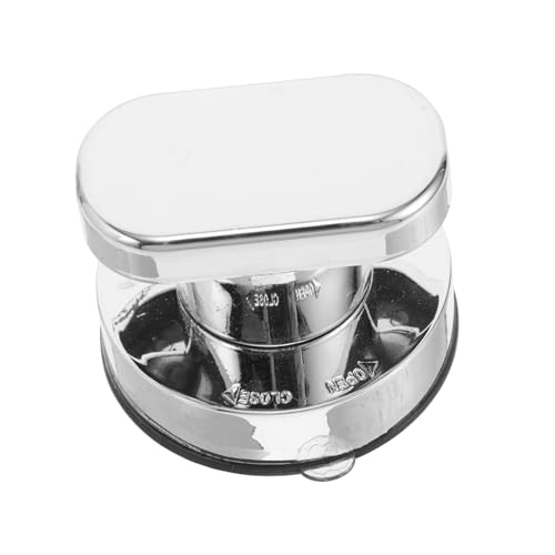 MUCKLILY Universaler Selbstklebender Griff für Schranktüren Duschtüren und Glastüren Modernes Design Einfache Anbringung Vielseitig für Küchen Badezimmerschränke Silberfarbener Rundgriff von MUCKLILY