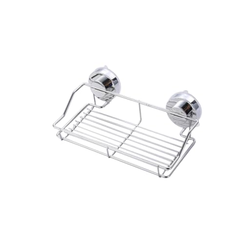 MUCKLILY Vakuum saugnapf Duschkorb Edelstahl Badregal Ohne Bohren Seifenhalter Organizer Für Badezimmer Küche Glas Spiegel Oberfläche von MUCKLILY
