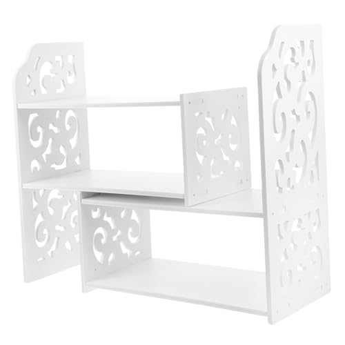 MUCKLILY Verstellbares aus Hochwertigem Holz Gefertigtes Desktop Bücherregal als Praktischer Schreibtisch Organizer für Büro Wohnzimmer und Schlafzimmer zur Platzsparenden Aufbewahrung von von MUCKLILY
