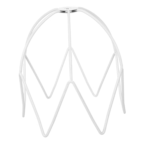 MUCKLILY Vintage Französischer Metall Lampenschirm mit Unregelmäßigem Drahtgestell Handgefertigter DIY Lampenrahmen Robustes Metall Pendelleuchte für Landhausstil und Elegante von MUCKLILY