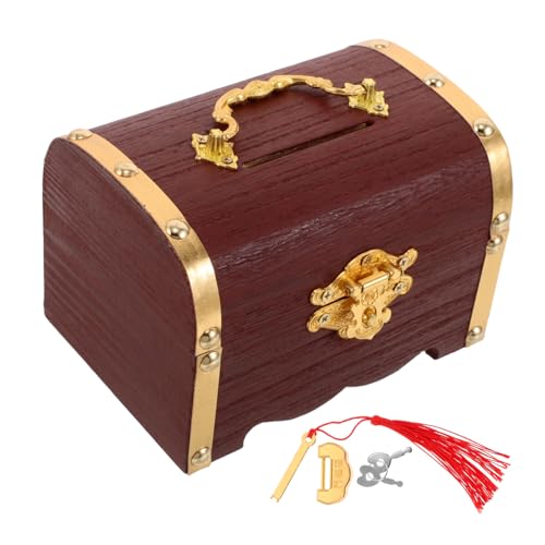 MUCKLILY Vintage Holz Schatztruhe mit Schloss Kleine Dekorative Aufbewahrungsbox aus Holz für Schmuck Uhren und Münzen Retro Stil Organizer für Zuhause und Geschenkidee MUCKLILY Vintage Holz Schatztruhe mit Schloss Kleine Dekorative Aufbewahrungsbox aus Holz für Schmuck Uhren und Münzen Retro Stil Organizer für Zuhause und Geschenkidee von MUCKLILY