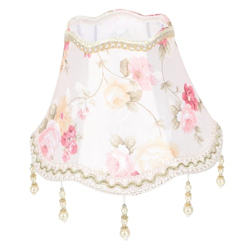 MUCKLILY Vintage Lampenschirm mit Quastenperlen Europäischer Stil Blumendesign Gewölbter Stoff-lampenschirm Geeignet für Pendelleuchte Stehlampe Wandlampe Schreibtischlampe Kronleuchter MUCKLILY Vintage Lampenschirm mit Quastenperlen Europäischer Stil Blumendesign Gewölbter Stoff-lampenschirm Geeignet für Pendelleuchte Stehlampe Wandlampe Schreibtischlampe Kronleuchter von MUCKLILY