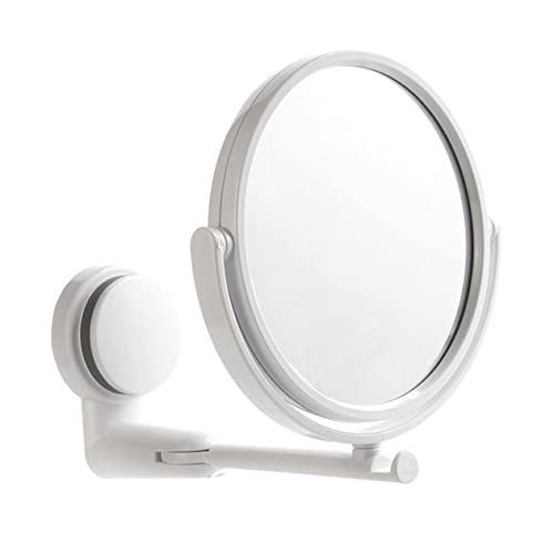 MUCKLILY Wandspiegel Mit Saugnapf Praktischer Einfacher Kosmetikspiegel Für Badezimmer Und Schlafzimmer Verstellbarer Platzsparender Einseitiger Schminkspiegel Für Wohnen von MUCKLILY